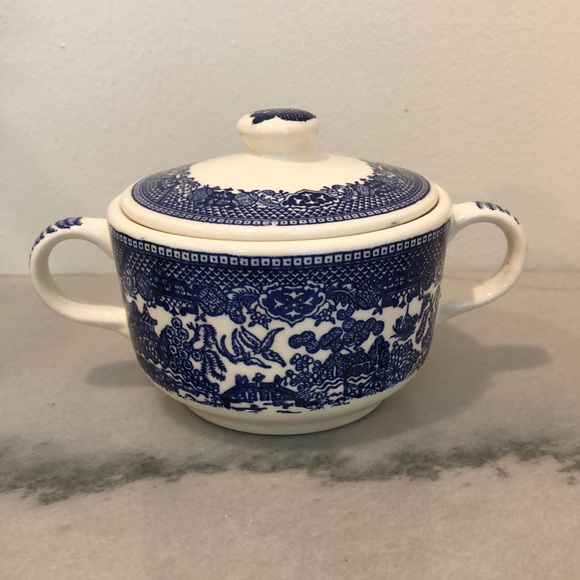 Other - Blue Willow Sugar Bowl with Lid